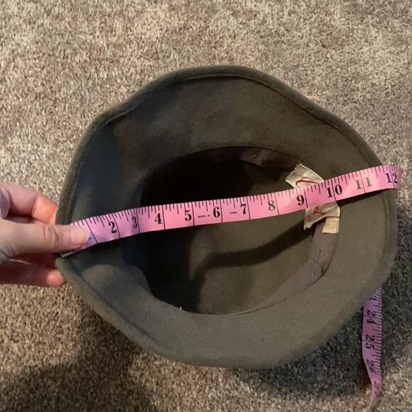 Vtg 20s gray cloche hat flapper 60s repro - Picture 8 of 14